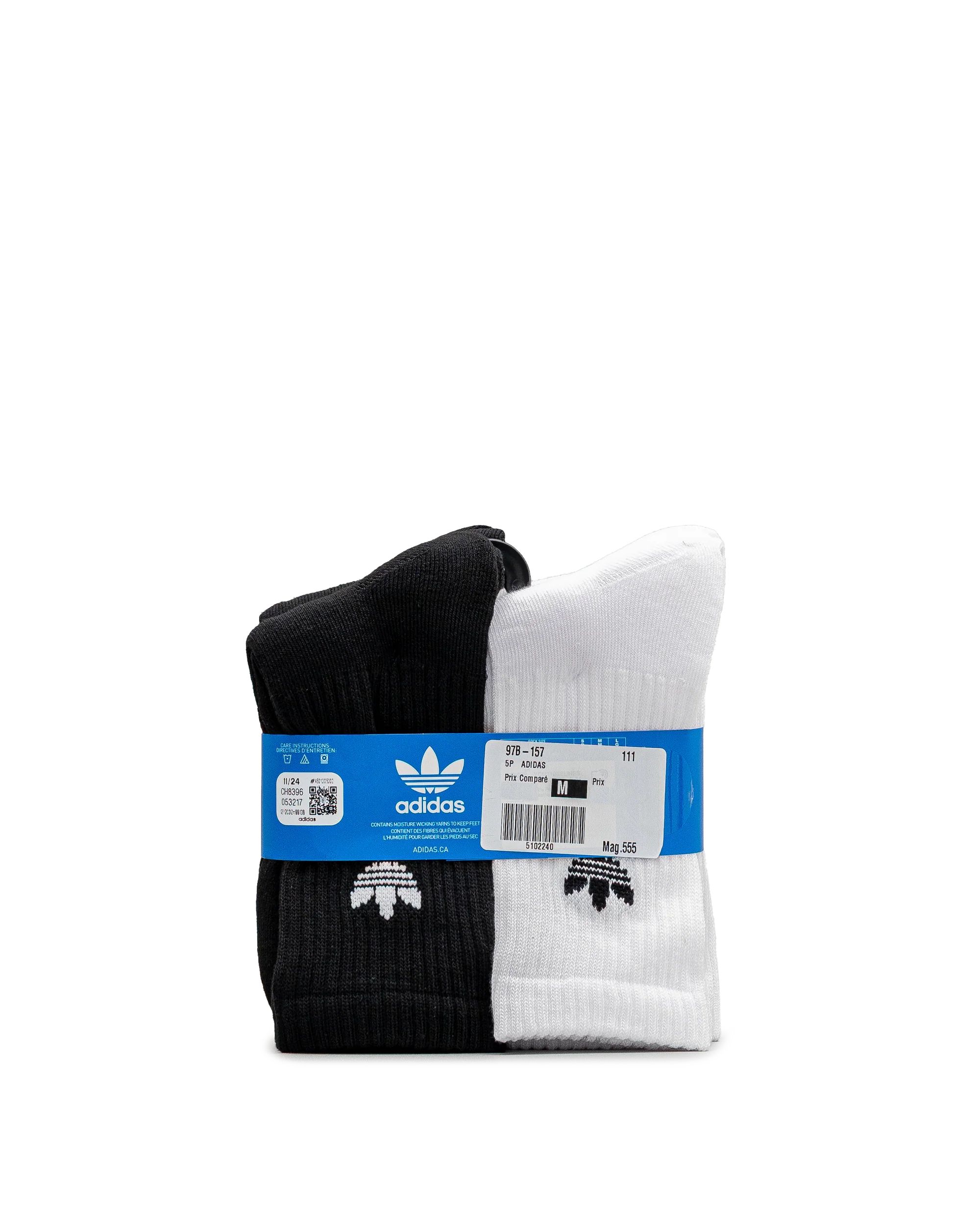 Youth orig 6 pck crew - Blanc&noir - #97B-157 - Image 3