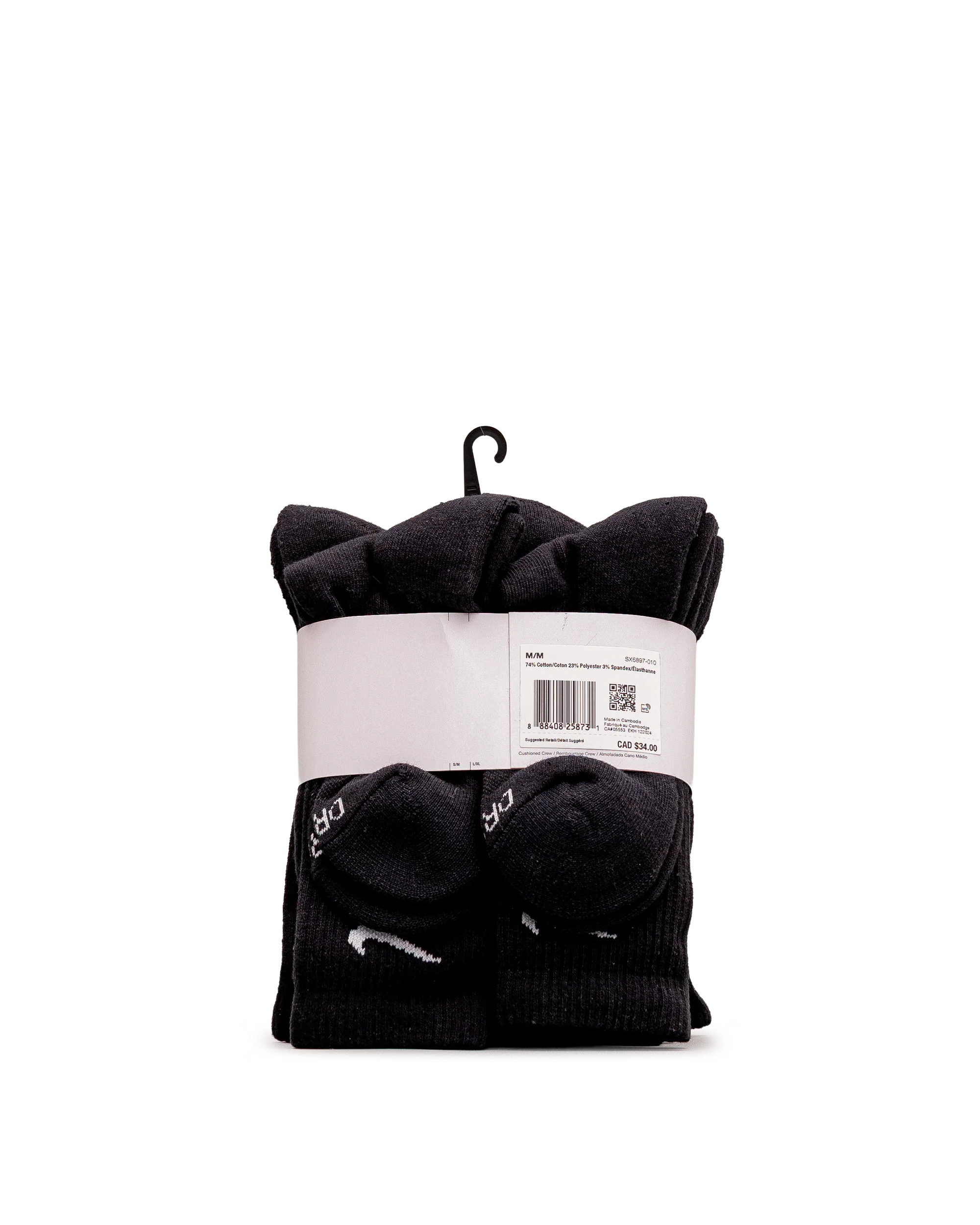 Unisex training socks 6pk - Noir - #98B-15 - Image 3