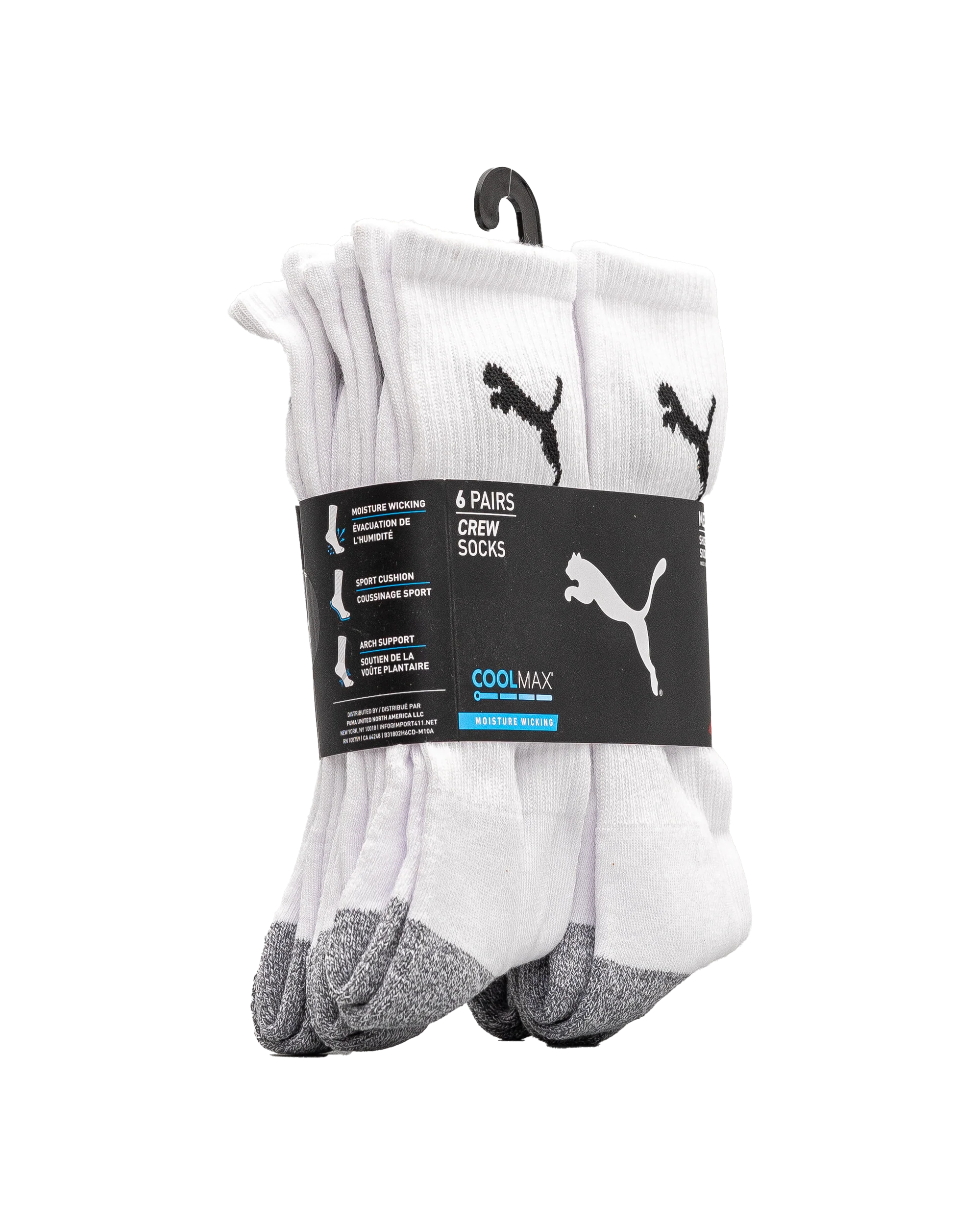 Bas adulte 6pk  - Blanc&noir - #92B-01 - Image 2