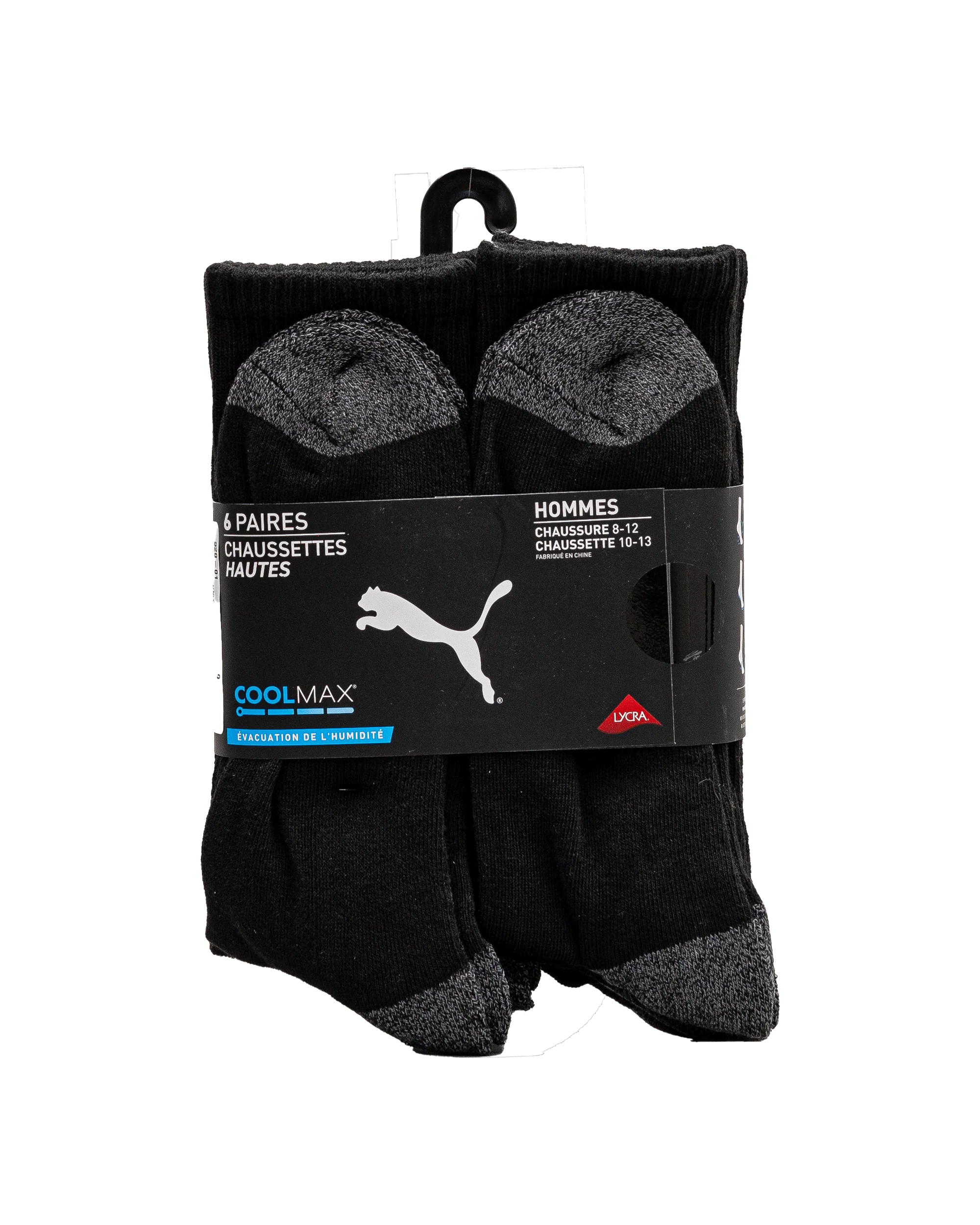 Bas adulte 6pk  - Noir - #92B-01