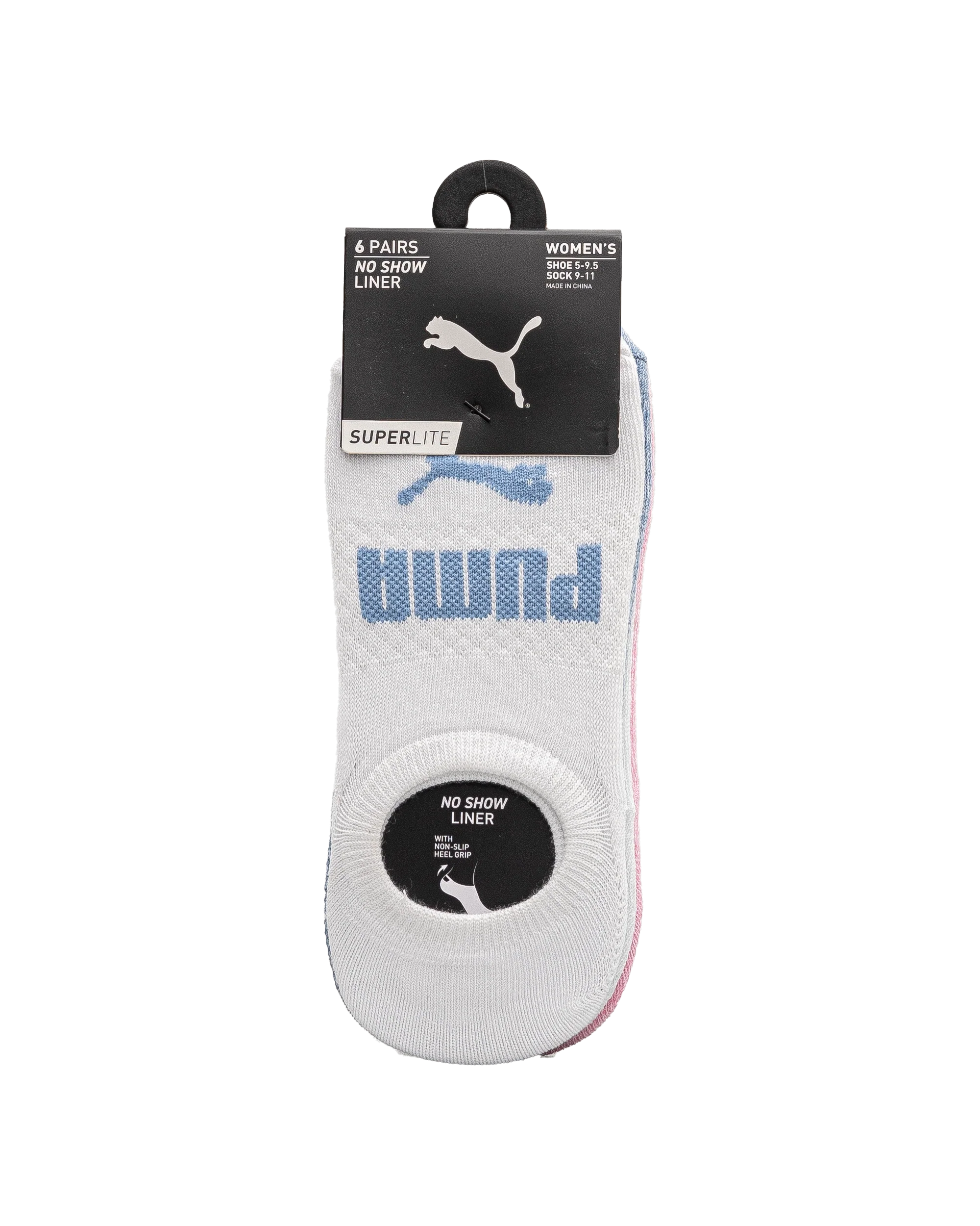 Bas invisible adulte 6pk - Blanc&bleu - #91S-03
