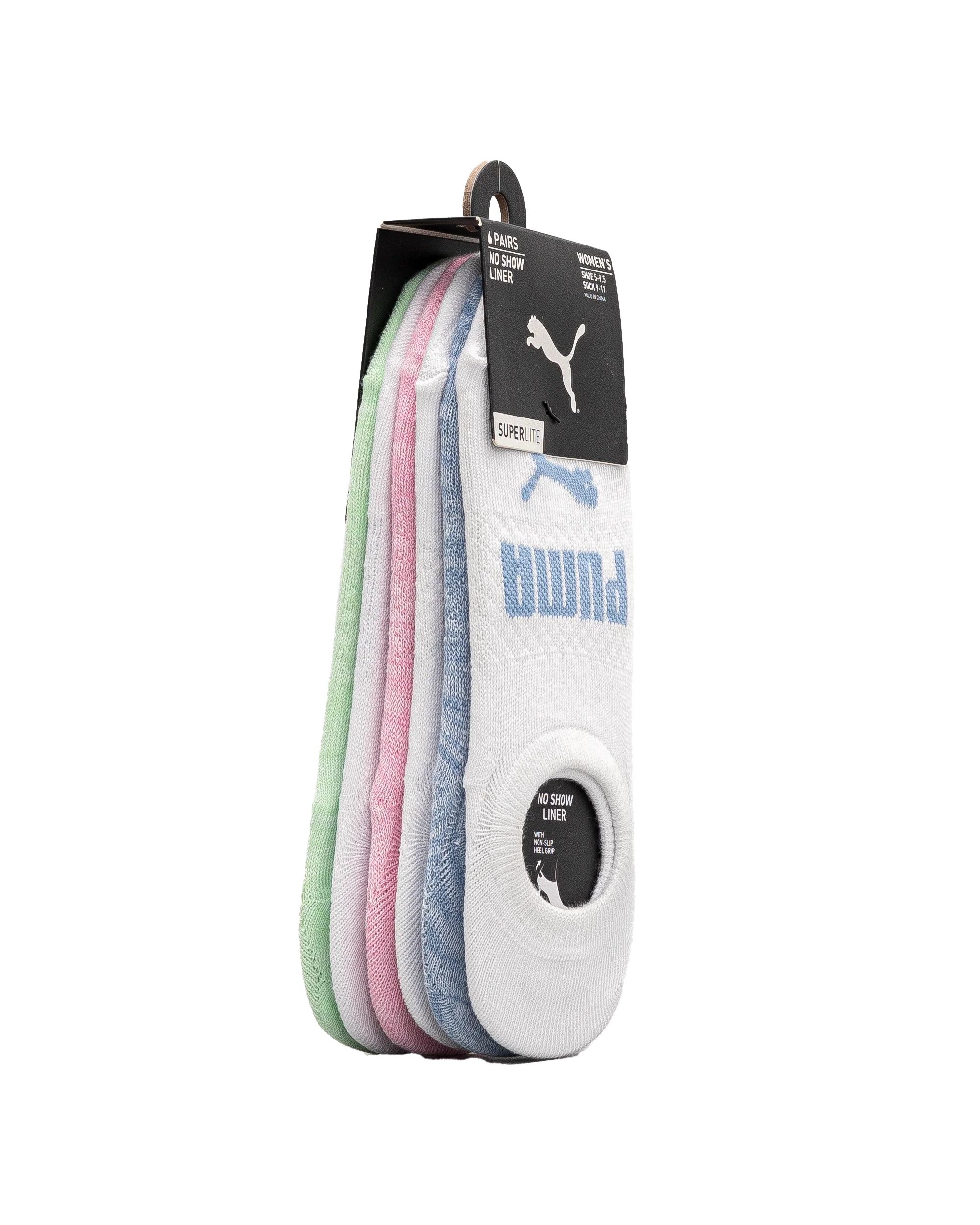 Bas invisible adulte 6pk - Blanc&bleu - #91S-03 - Image 2
