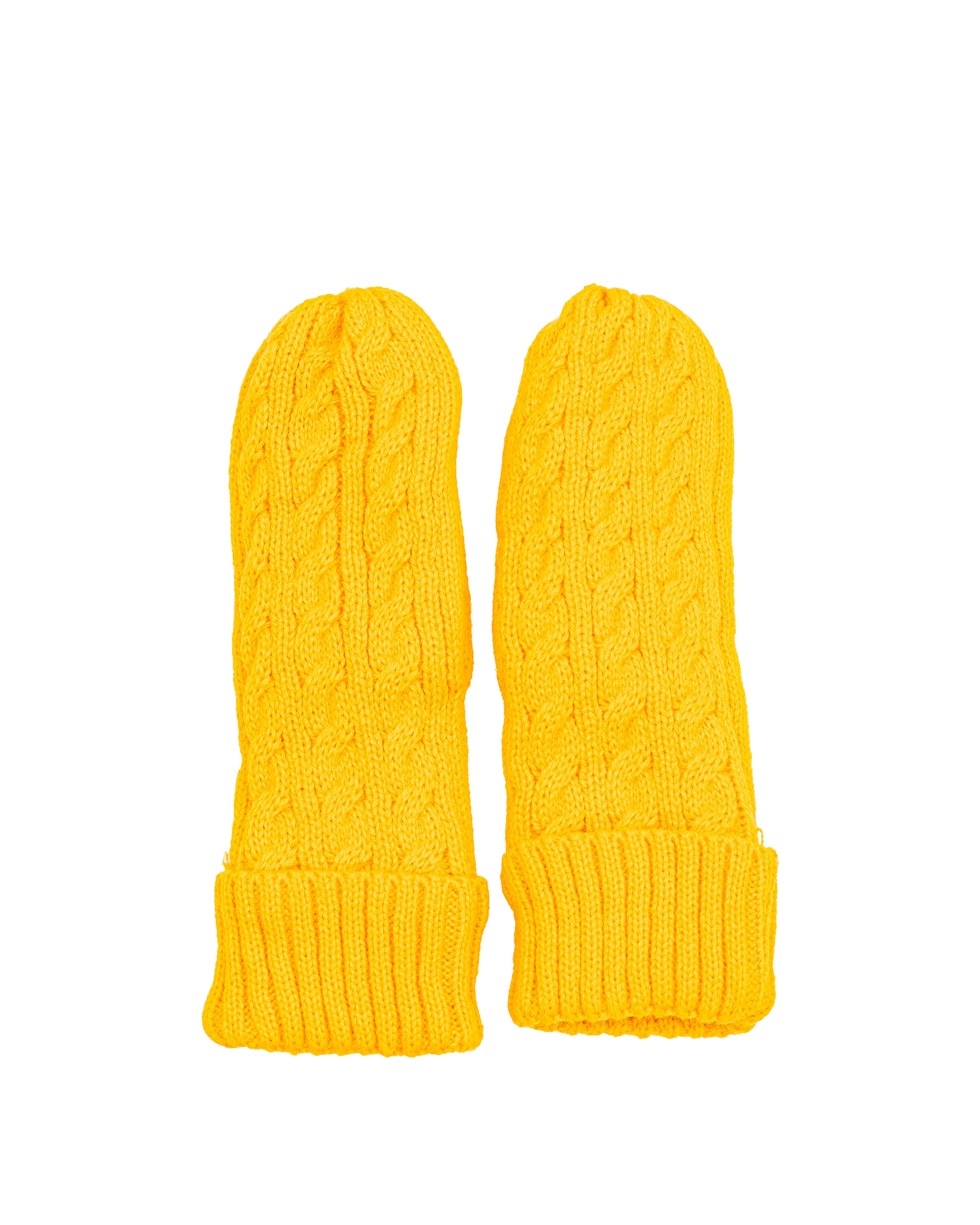 Mitaine tricot doublé - Jaune - #91Z-18